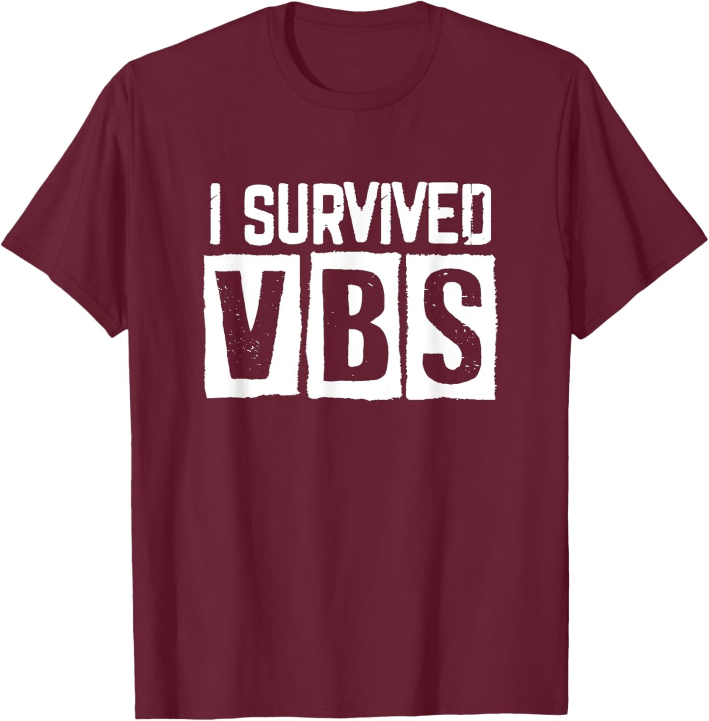 I Survived Summer Vacation Bible School Christian VBS Cute T-Shirt - T-Shirt | Maroon