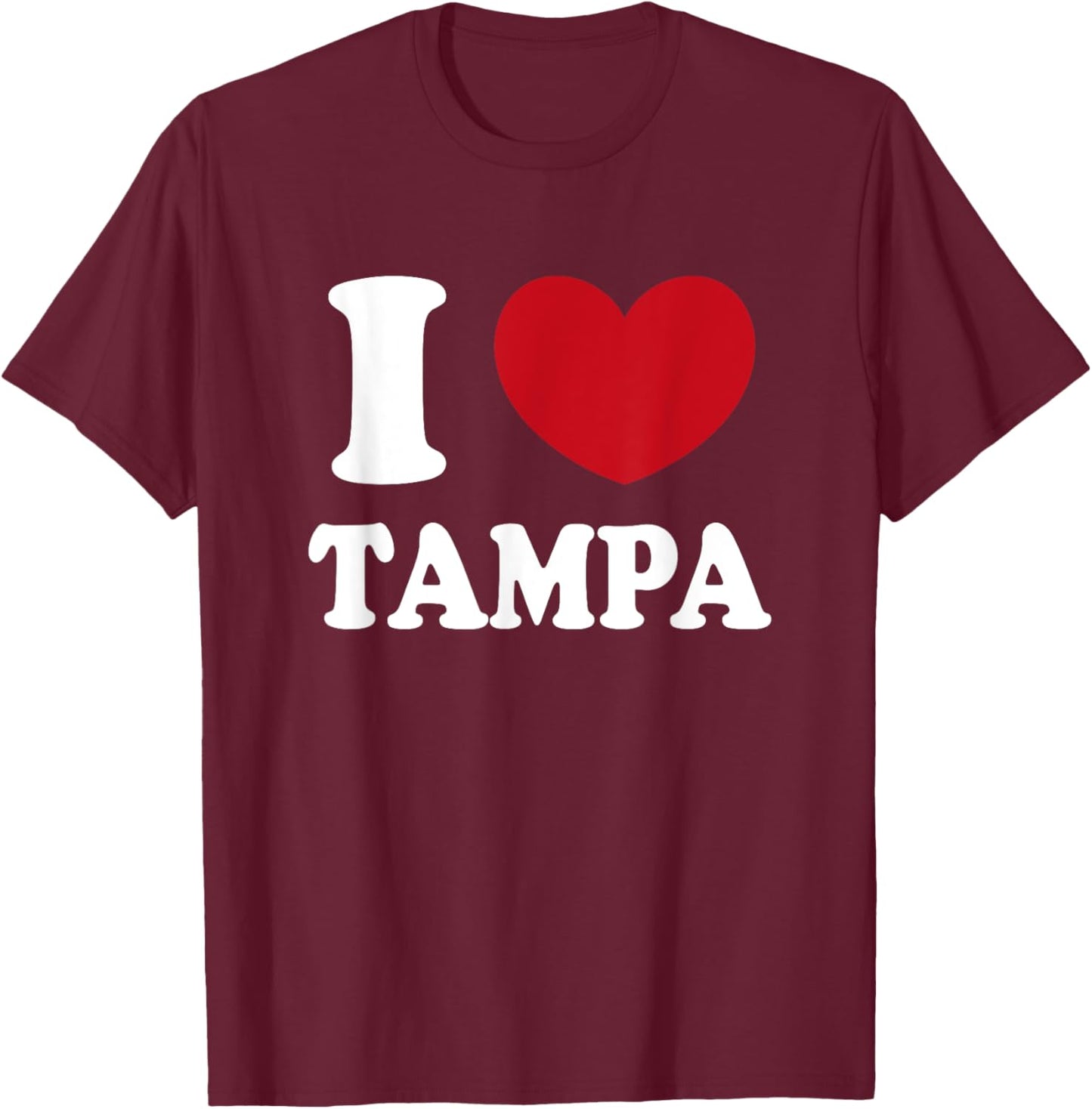 I Love Tampa T-Shirt - T-Shirt | Maroon
