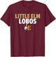 Little Elm Lobos Logo Bold HS T-Shirt - T-Shirt | Maroon