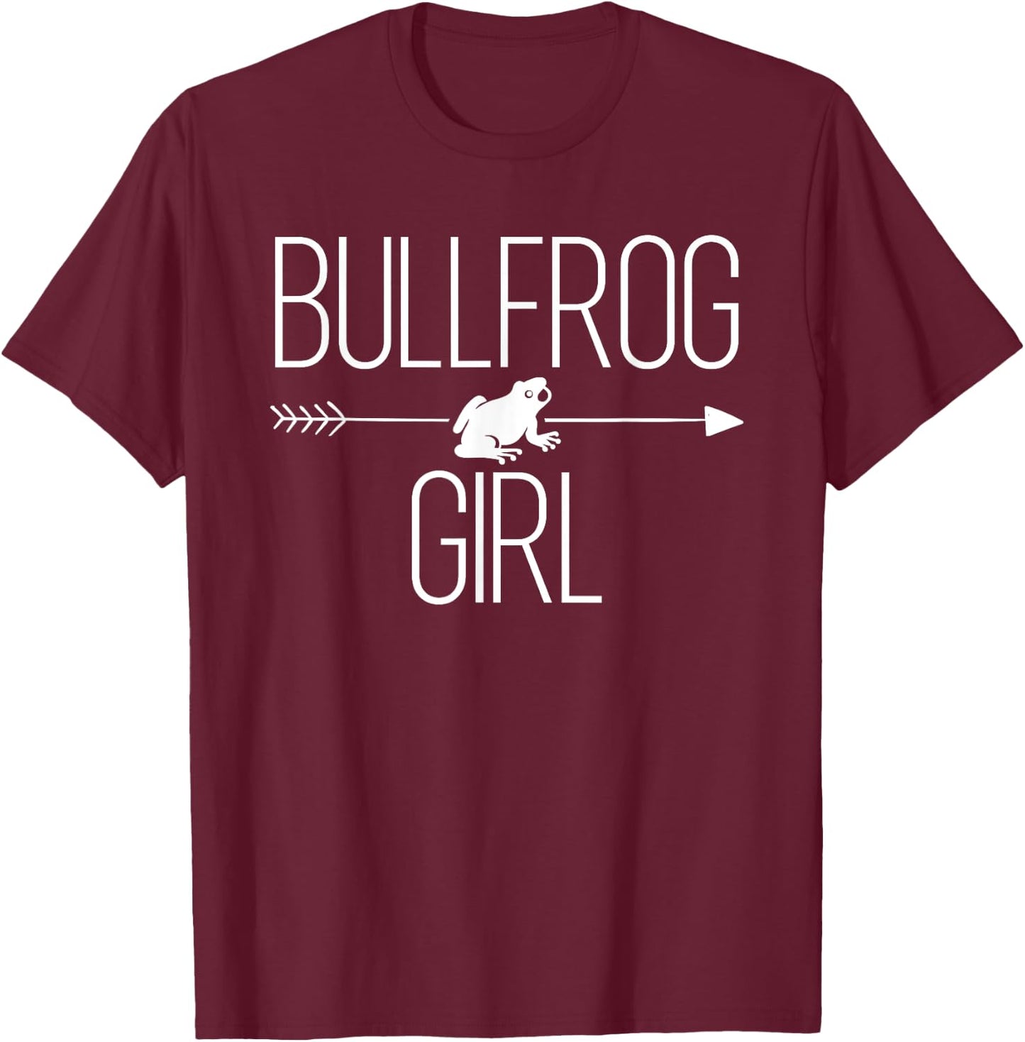 Bullfrog Girl Gift Toad Animal Lover T-Shirt - T-Shirt | Maroon