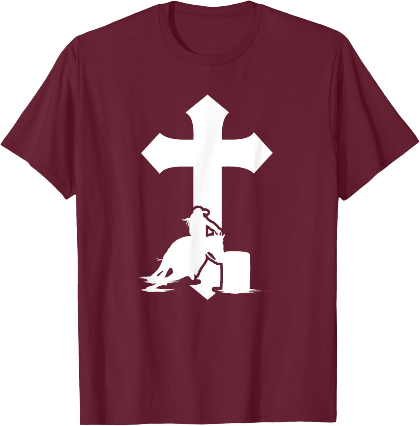 Barrel Racing Cross Barrel Racer Barrel Race T-Shirt - T-Shirt | Maroon