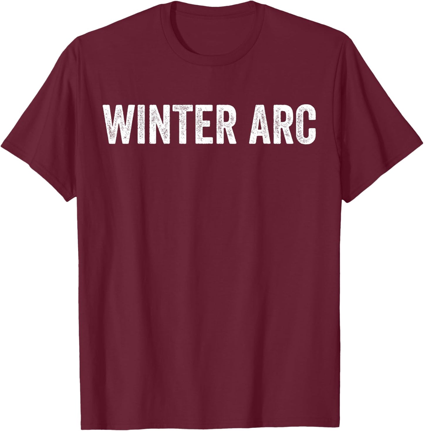 Winter Arc Gym Clothes Winter Arc Black Winter Classic Fit Short Sleeve Small T-Shirt - T-Shirt | Maroon