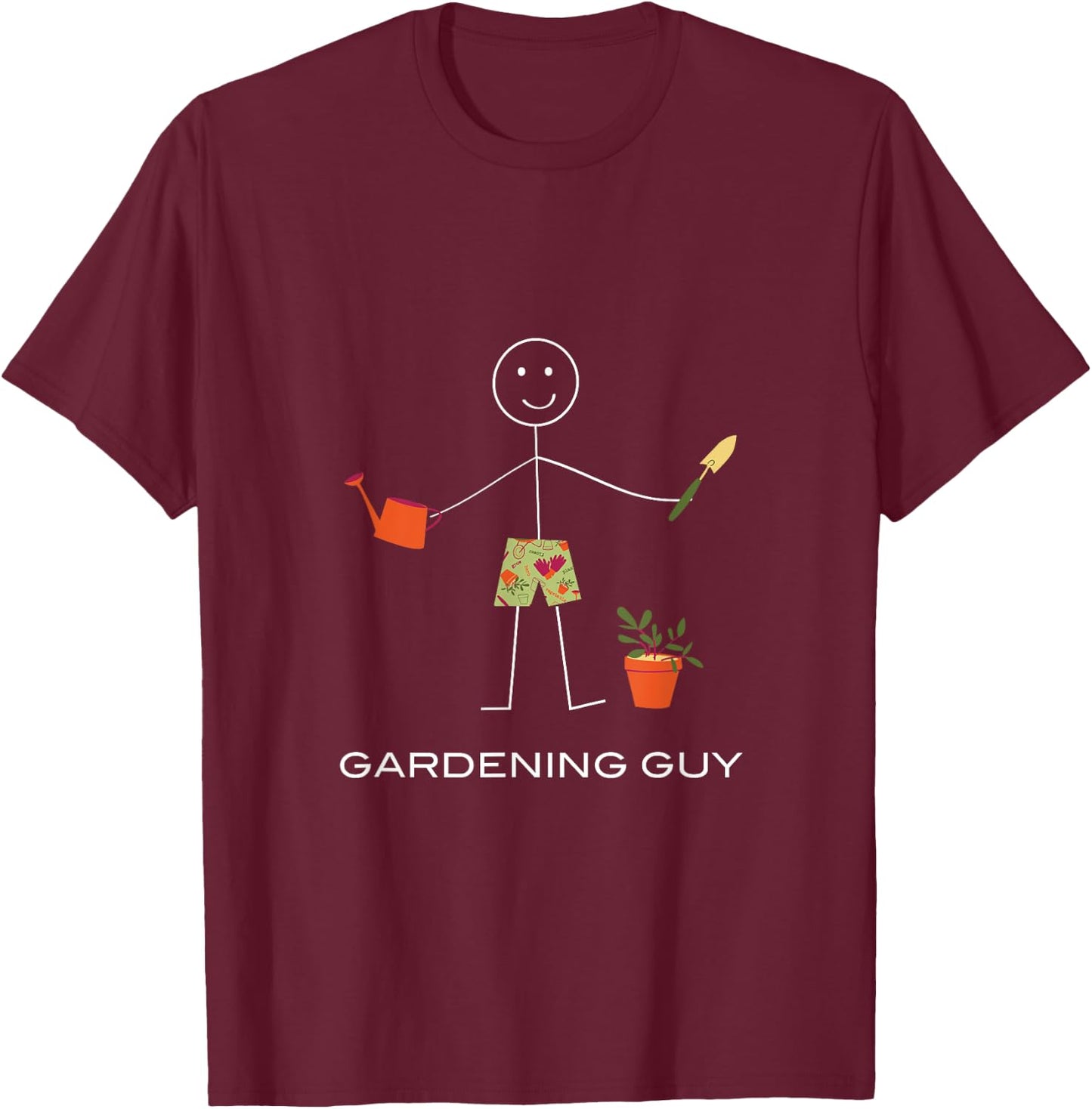 Funny Gardening Design, Boy Gardener T-Shirt - T-Shirt | Maroon