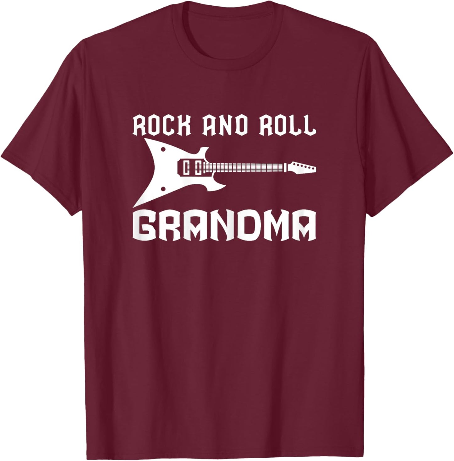 Rock and Roll Grandma Rock n Roll T-Shirt - T-Shirt | Maroon