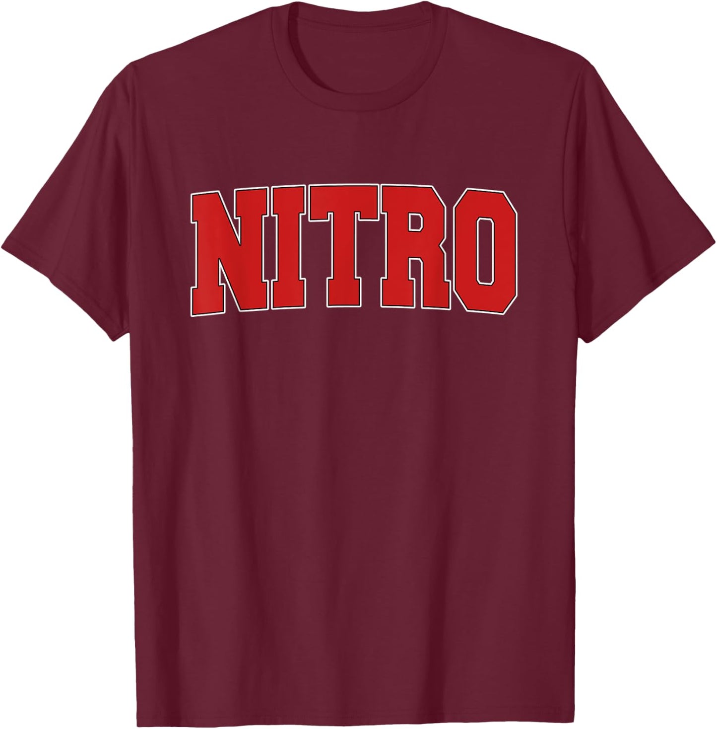 NITRO WV WEST VIRGINIA Varsity Style USA Vintage Sports T-Shirt - T-Shirt | Maroon