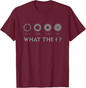 Funny Photography F Stop Lens Camera Lover Photographer Gift T-Shirt - T-Shirt | Maroon