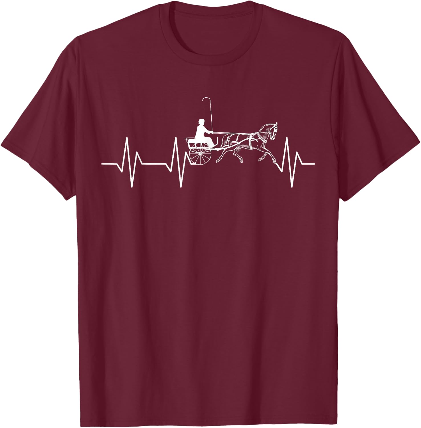 Fine Harness Horse Pleasure Driving Lifestyle T-Shirt - T-Shirt | Maroon
