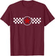 Red star SKA music squares T-Shirt - T-Shirt | Maroon