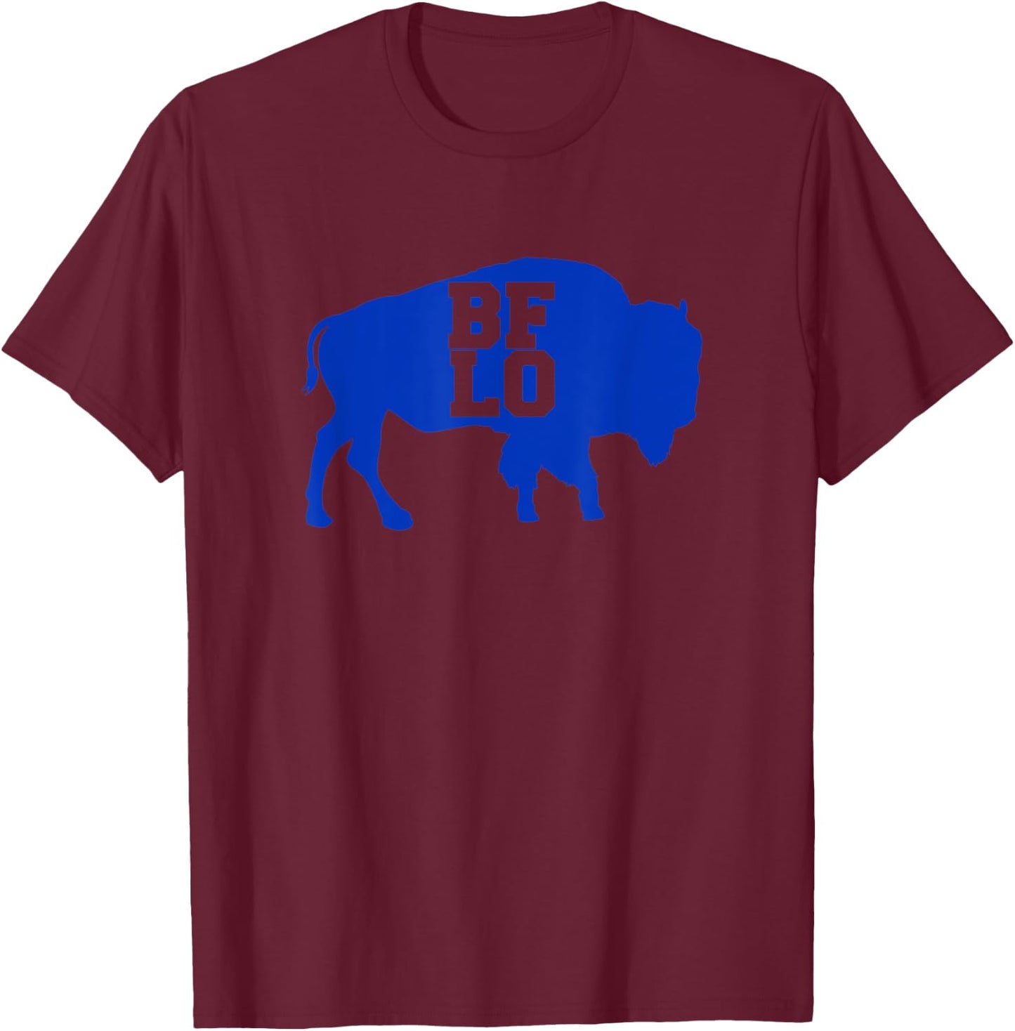 BFLO Buffalo NY Blue Graphic T-Shirt - T-Shirt | Maroon