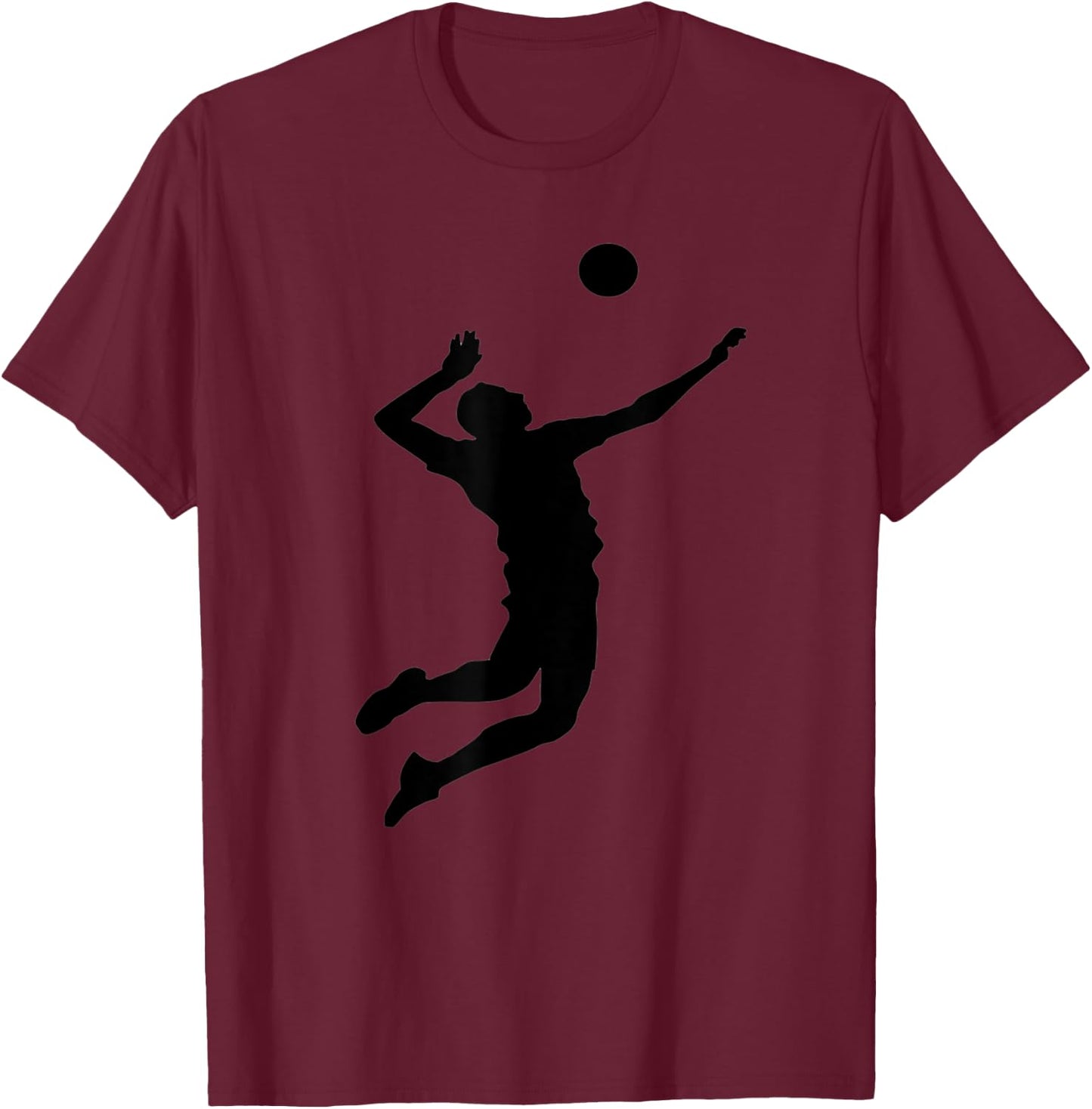 volleyball player spiking ball Gifts men T-Shirt - T-Shirt | Maroon