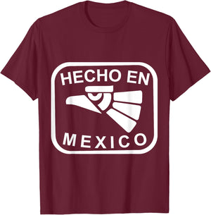 Mexico Vintage Mexican Flag Pride Hecho en Mexico Jersey T-Shirt - T-Shirt | Maroon