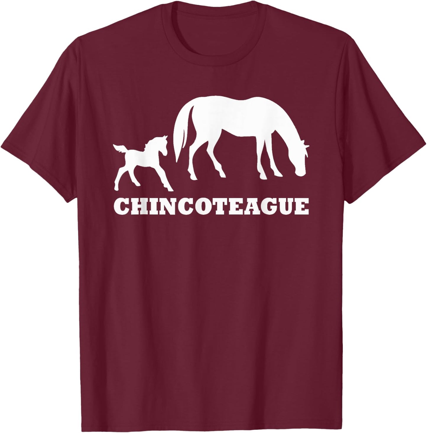 Chincoteague Ponies T-Shirt - T-Shirt | Maroon