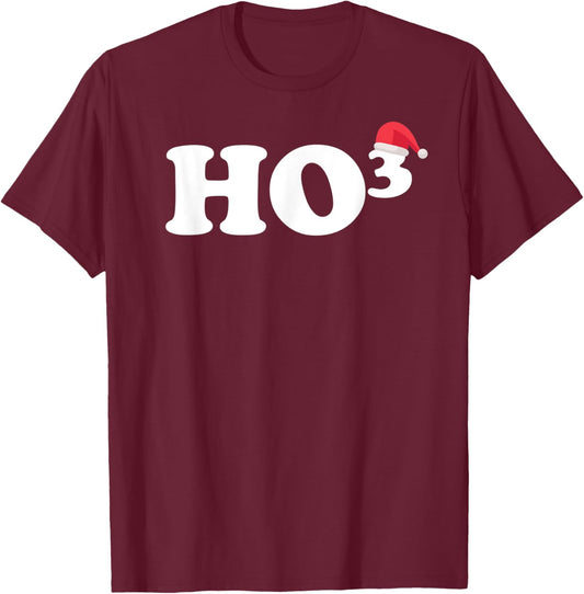 Ho 3 Christmas T-Shirt - T-Shirt | Maroon