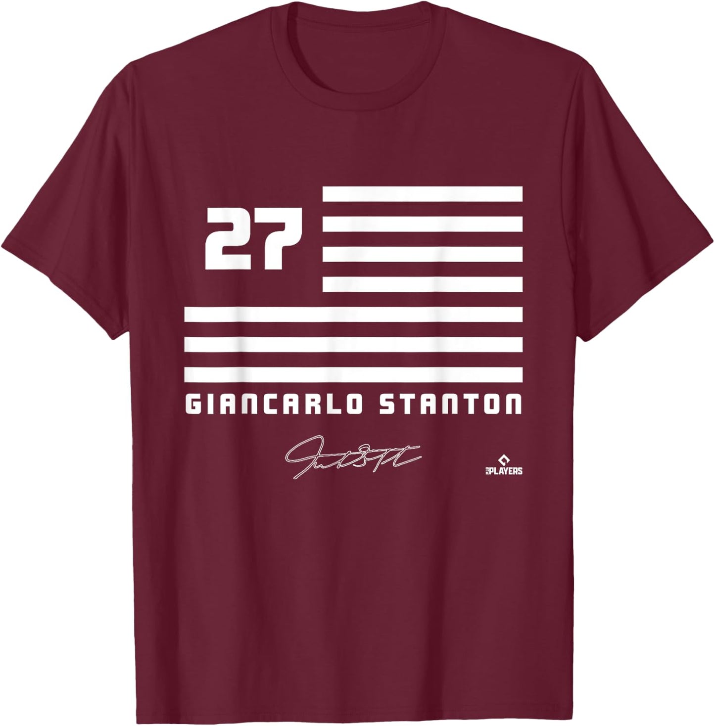Giancarlo Stanton Flag Name T-Shirt - T-Shirt | Maroon