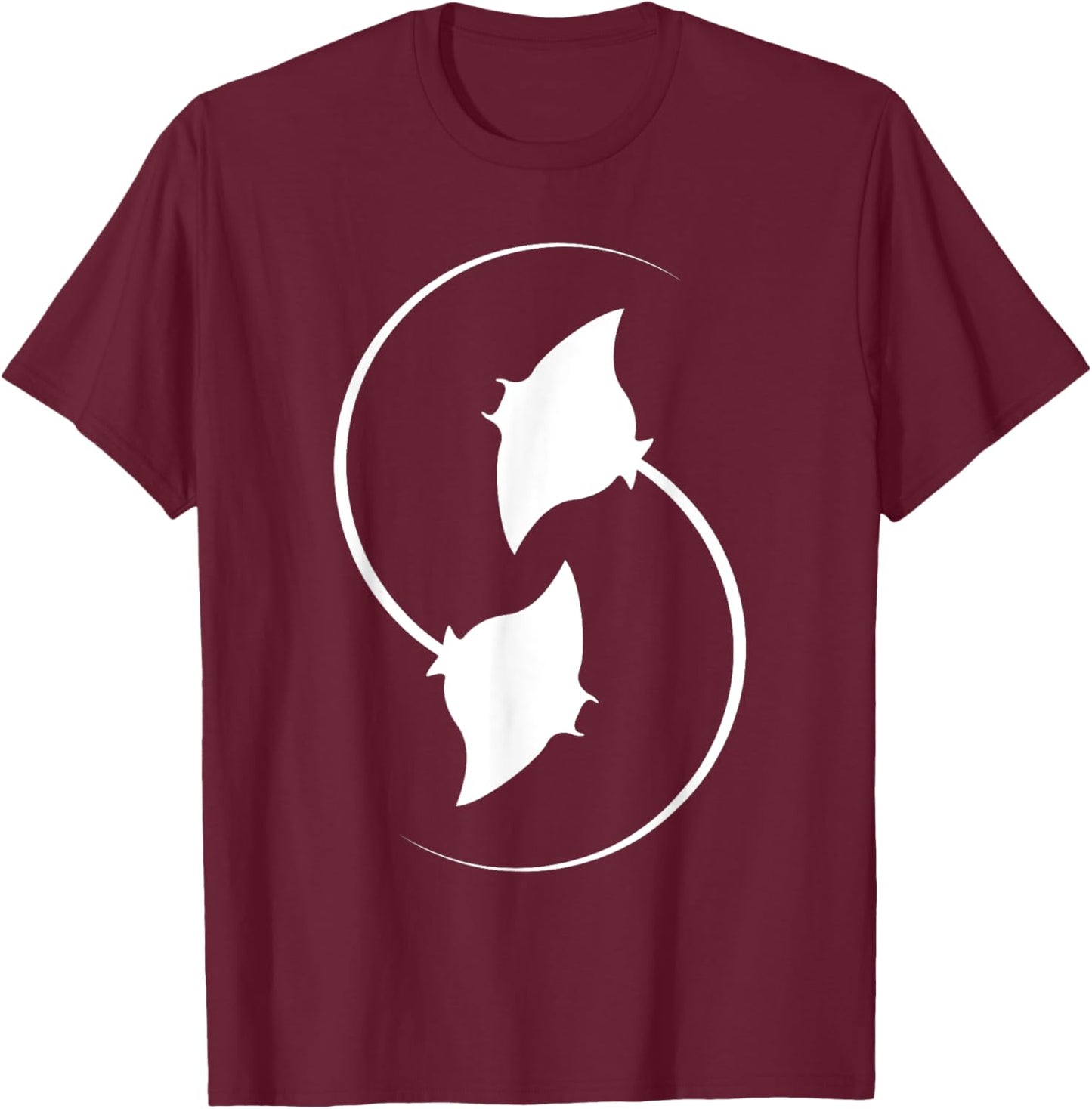 Oceanic Black Manta Ray Animal Stingray Fishing Men Women T-Shirt - T-Shirt | Maroon