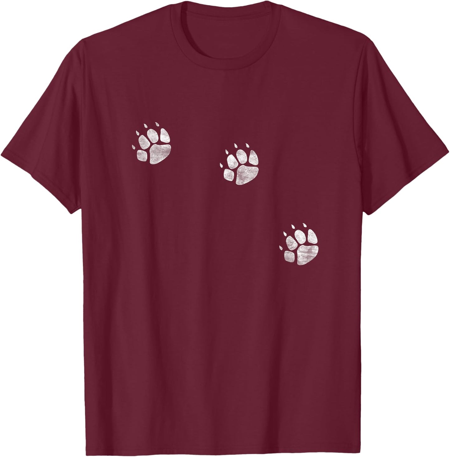 3 Legs Dog Cat Paw Prints Three Legged Tripod Special Dogs Men Women Girls Kids T-Shirt - T-Shirt | Maroon