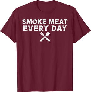 Bbq Grill Meat Every Day Barbecue Grill PitMen Women T-Shirt - T-Shirt | Maroon