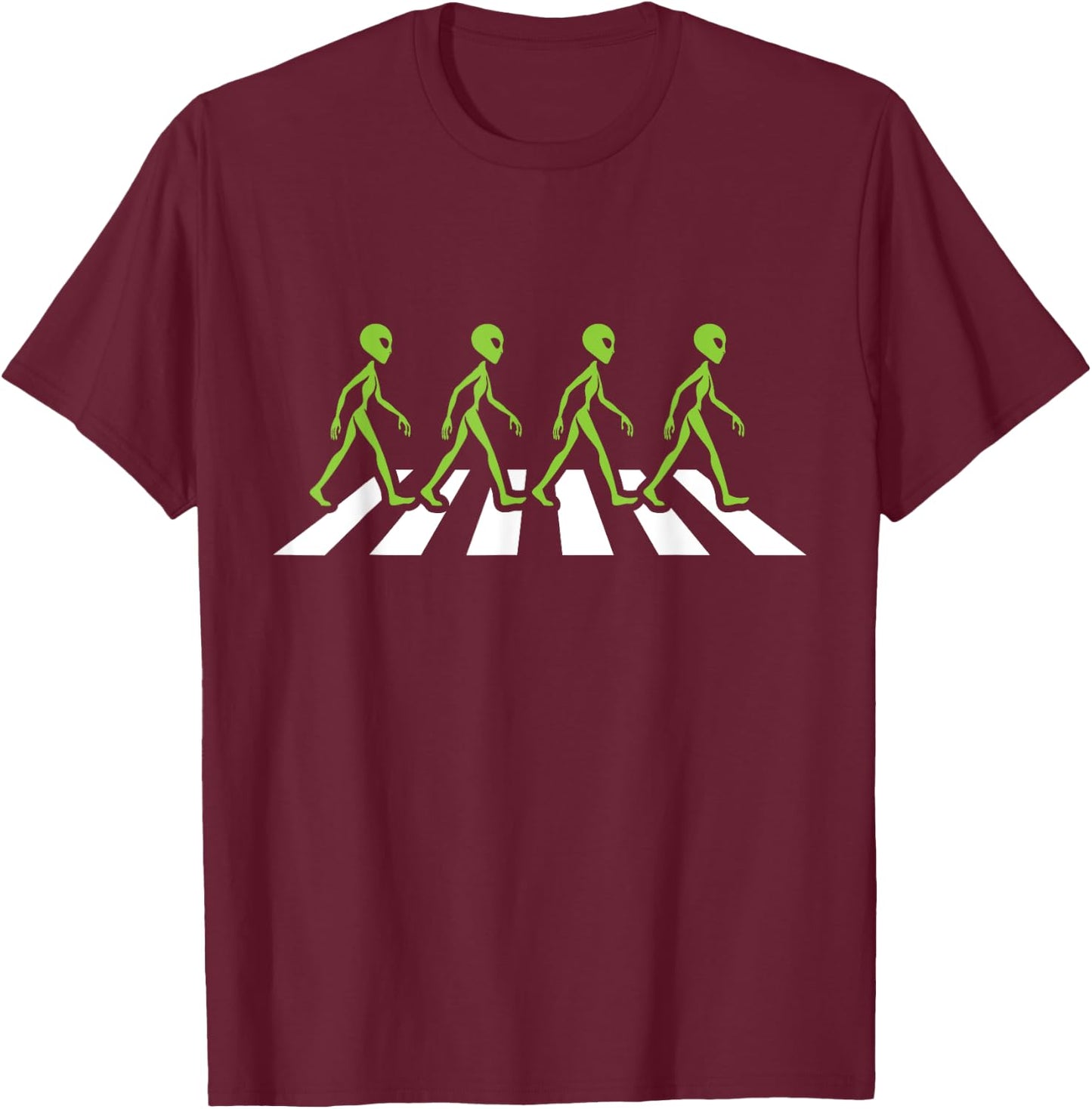 Aliens cross the street UFO enthusiasts - Alien T-Shirt - T-Shirt | Maroon