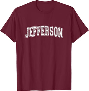 Plain Style Personalised Name Classic Jefferson T-Shirt - T-Shirt | Maroon