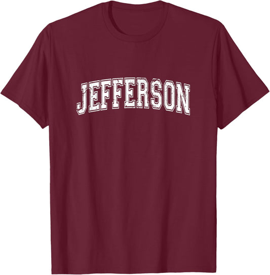 Plain Style Personalised Name Classic Jefferson T-Shirt - T-Shirt | Maroon