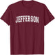 Plain Style Personalised Name Classic Jefferson T-Shirt - T-Shirt | Maroon