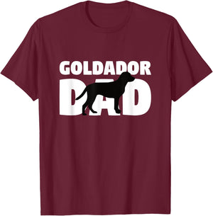 Goldador Gift Dog Father 'Goldador Dad' Funny Goldador T-Shirt - T-Shirt | Maroon