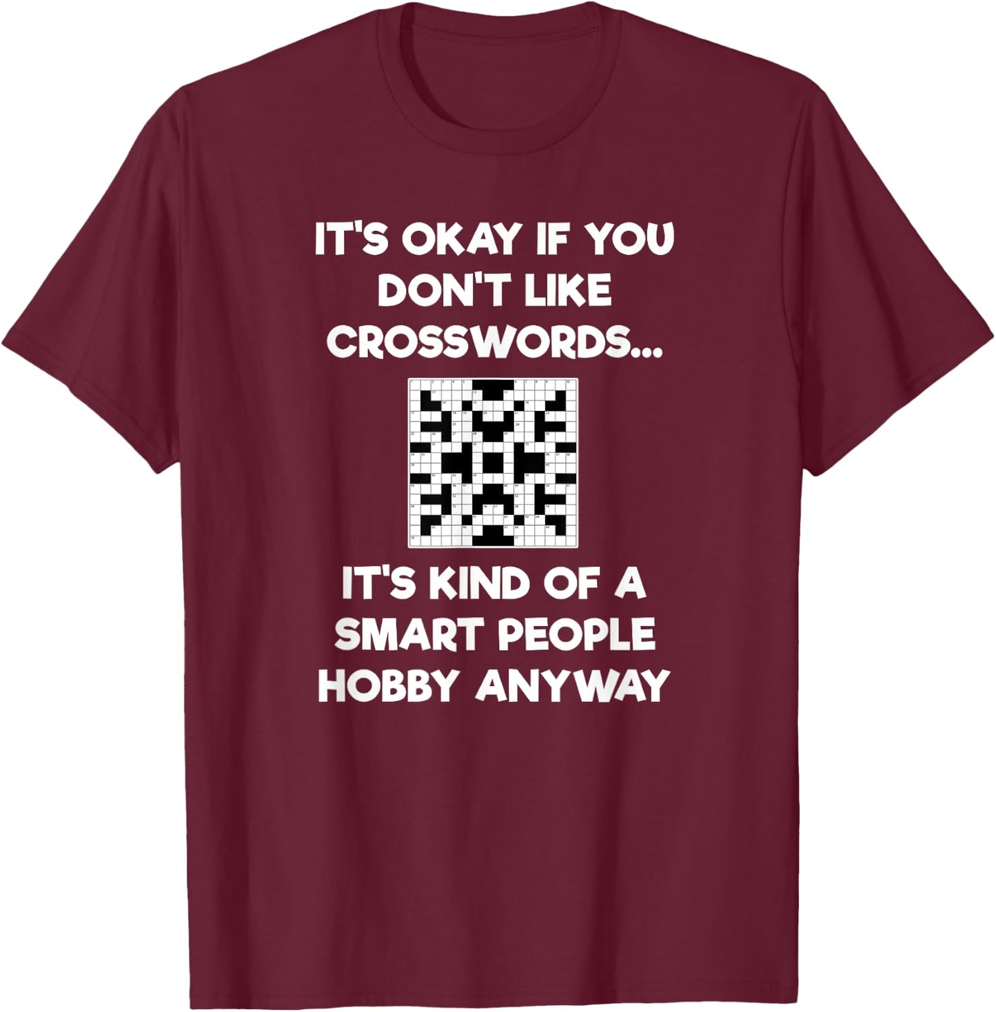 Crossword - Funny Smart People T-Shirt - T-Shirt | Maroon