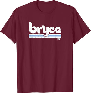 Bryce Harper: Jersey Front & Back #3 - Philadelphia Baseball T-Shirt - T-Shirt | Maroon