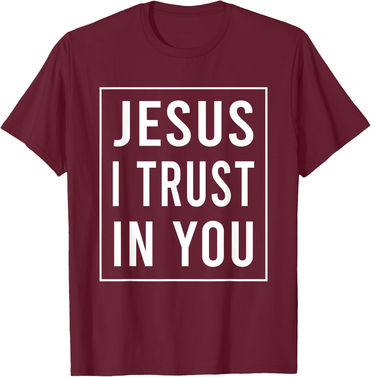 Jesus I Trust In You Divine Mercy Devotion Christian Women T-Shirt - T-Shirt | Maroon