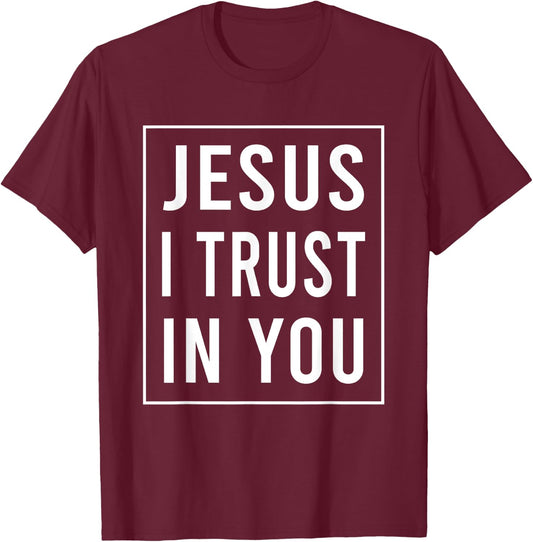 Jesus I Trust In You Divine Mercy Devotion Christian Women T-Shirt - T-Shirt | Maroon