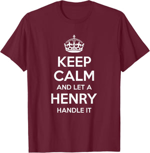 HENRY Funny Surname Family Tree Birthday Reunion Gift T-Shirt - T-Shirt | Maroon