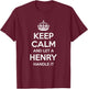 HENRY Funny Surname Family Tree Birthday Reunion Gift T-Shirt - T-Shirt | Maroon