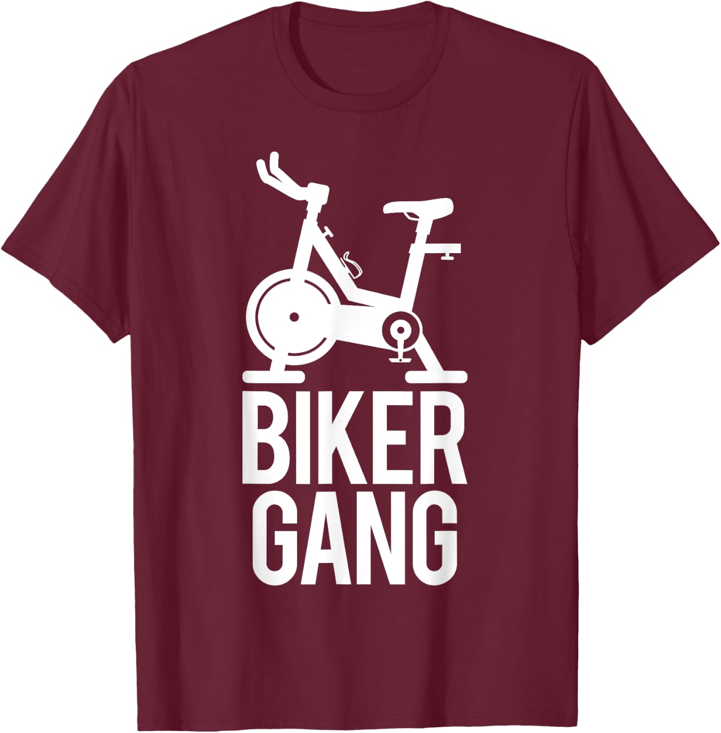 Biker Gang Funny Spin Saying Gym Workout Spinning Class T-Shirt - T-Shirt | Maroon