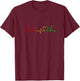 Reggae Heartbeat Retro Vintage Gift Rastafari T-Shirt - T-Shirt | Maroon