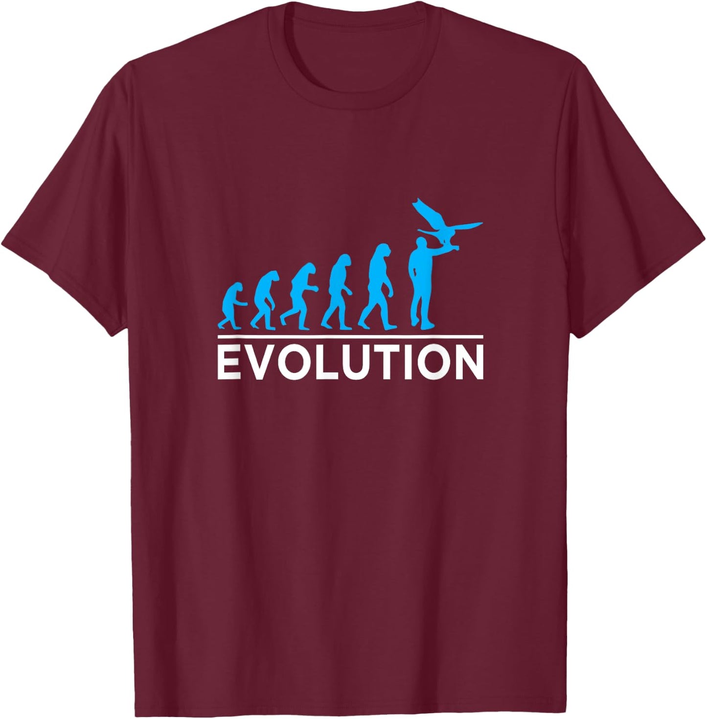 Falcon Birds of Prey Evolution Falconry T-Shirt - T-Shirt | Maroon