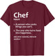 Cool Chef Design Women Cooking Culinary Cook Chef T-Shirt - T-Shirt | Maroon