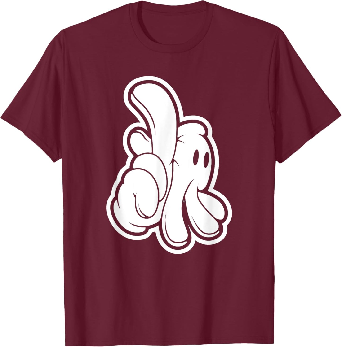 Cartoon Glove L.A. Hands Los Angeles Urban Hip Hop Street T-Shirt - T-Shirt | Maroon