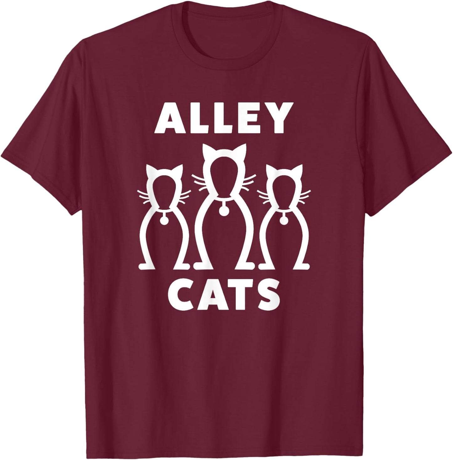 Cute Bowling Shirt For Kids Women & Teens | Alley Cats T-Shirt - T-Shirt | Maroon