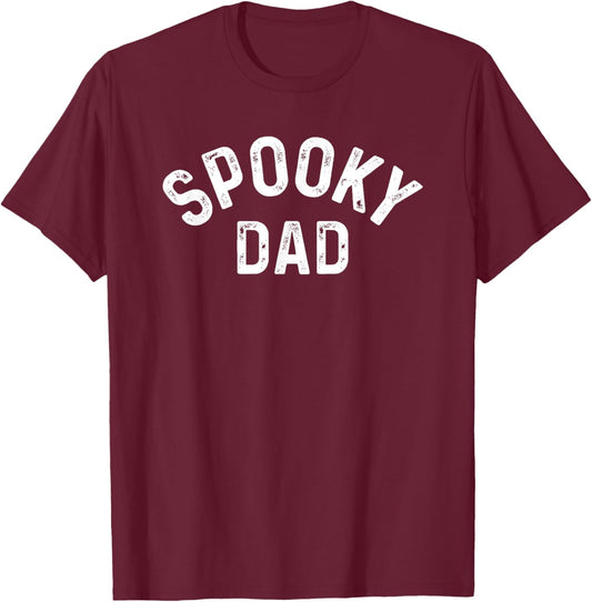 Spooky Dad Family Matching Halloween Father Daddy Costume T-Shirt - T-Shirt | Maroon