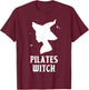 Pilates Witch Instructor Spooky Vibes Gym Halloween Costume T-Shirt - T-Shirt | Maroon