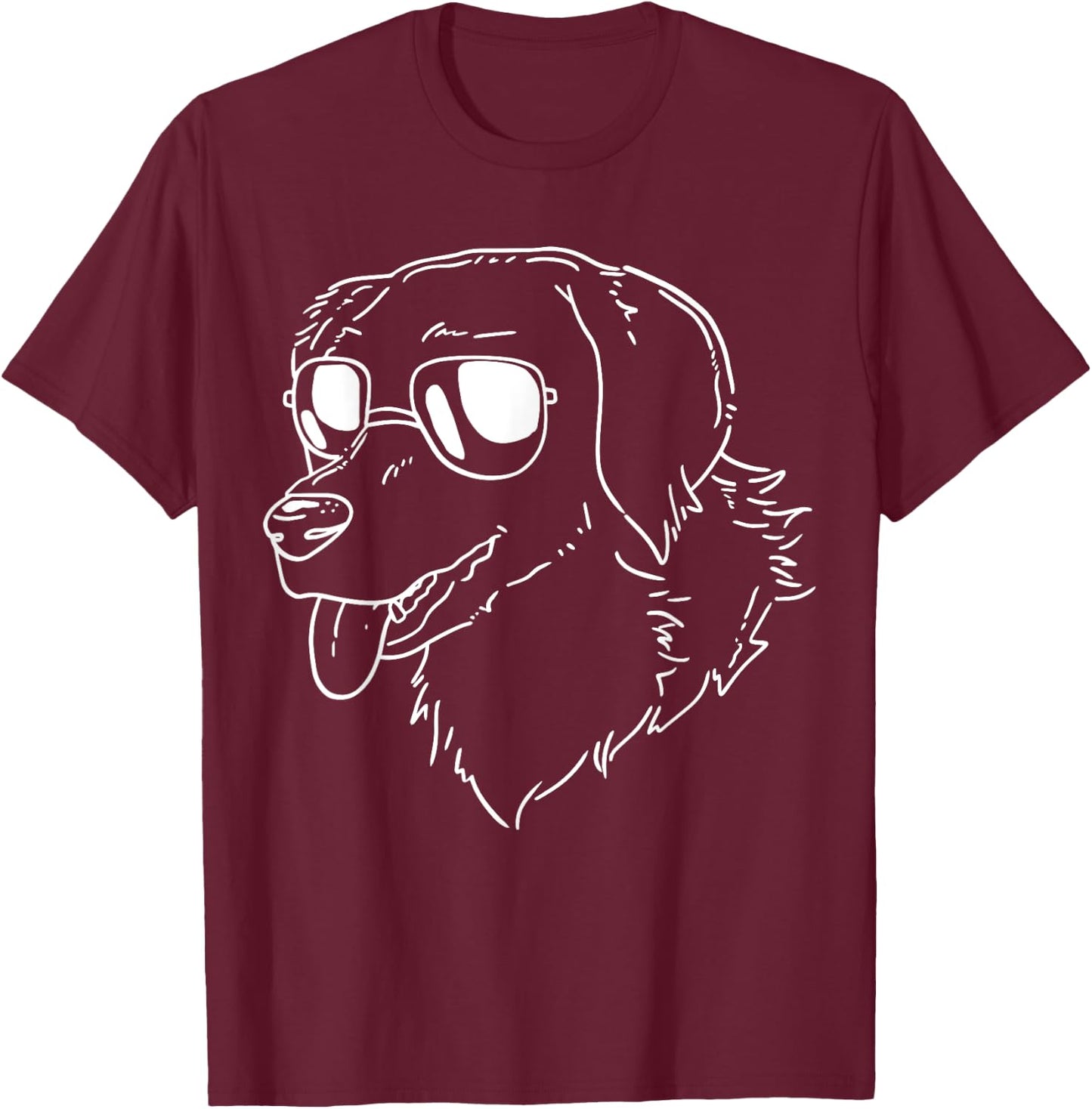 Golden Retrievers Dog Women Girls Kids T-Shirt - T-Shirt | Maroon