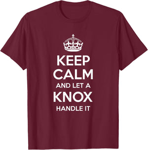 KNOX Funny Surname Family Tree Birthday Reunion Gift T-Shirt - T-Shirt | Maroon