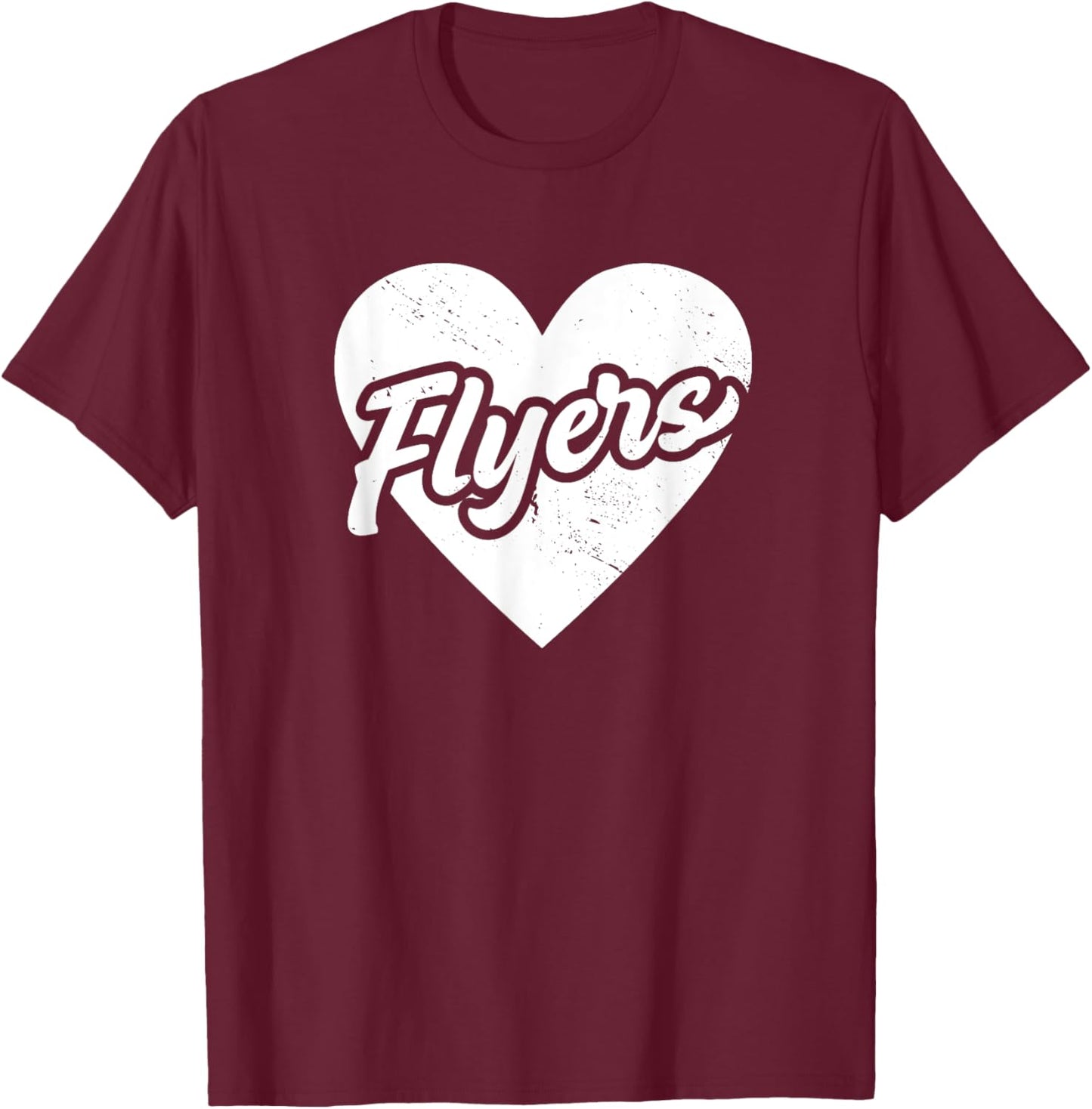 Vintage Flyers High School Spirit Go Flyers Love T-Shirt - T-Shirt | Maroon