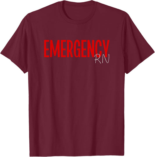 ER Nurse Emergency Department Registered Nurses Week T-Shirt - T-Shirt | Maroon