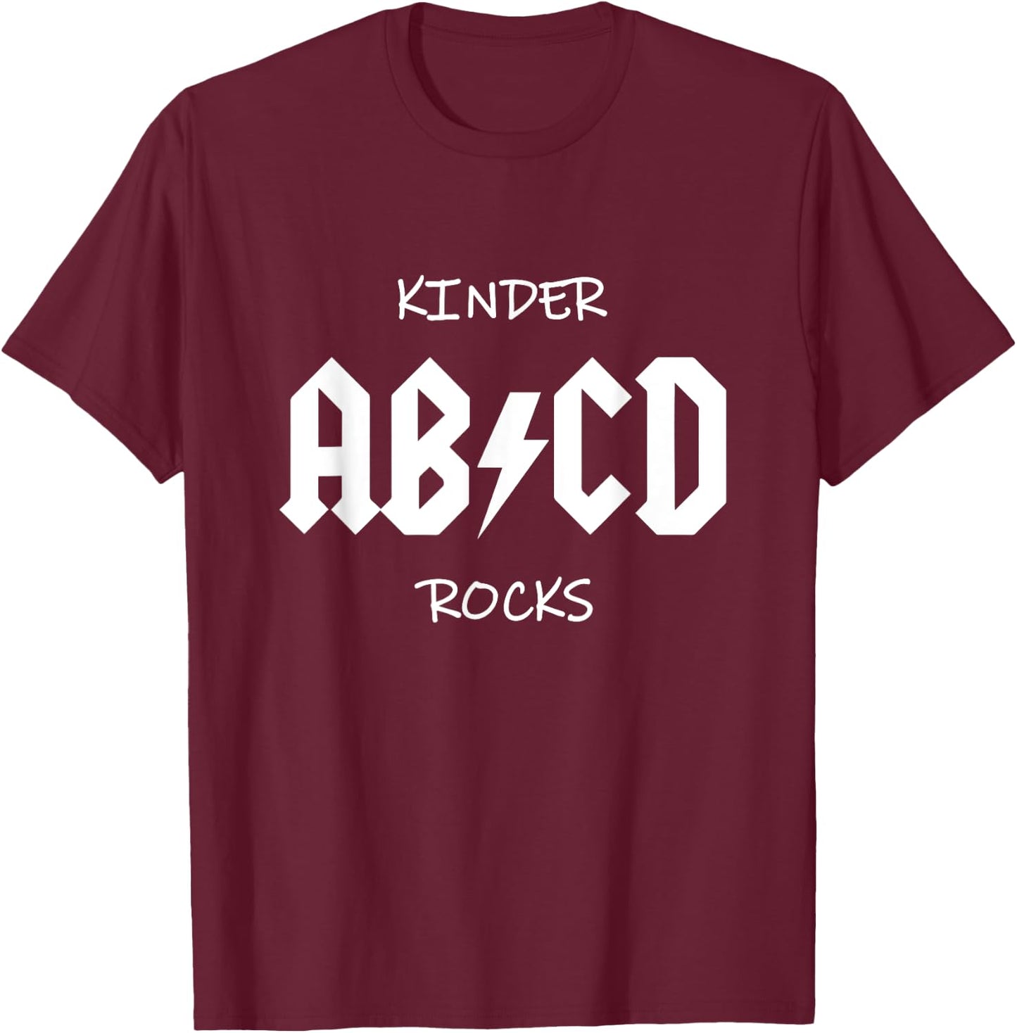 ABCD Children's Rocks Funny Teacher Gift Women Kids T-Shirt - T-Shirt | Maroon