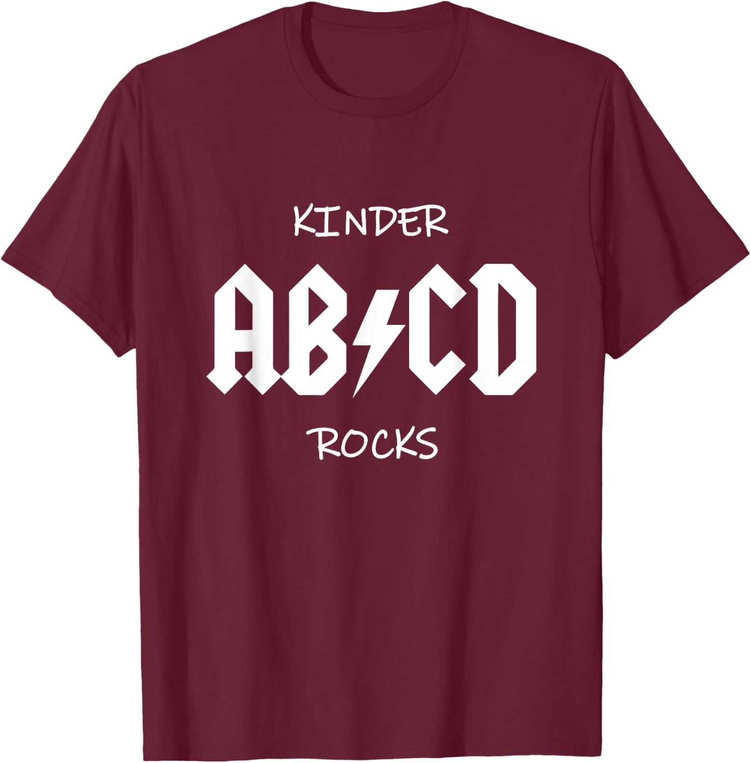 ABCD Children's Rocks Funny Teacher Gift Women Kids T-Shirt - T-Shirt | Maroon