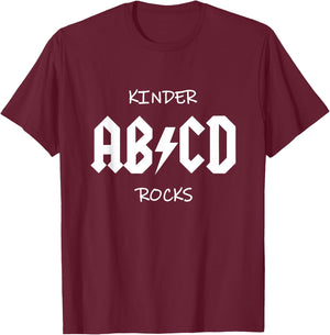 ABCD Children's Rocks Funny Teacher Gift Women Kids T-Shirt - T-Shirt | Maroon