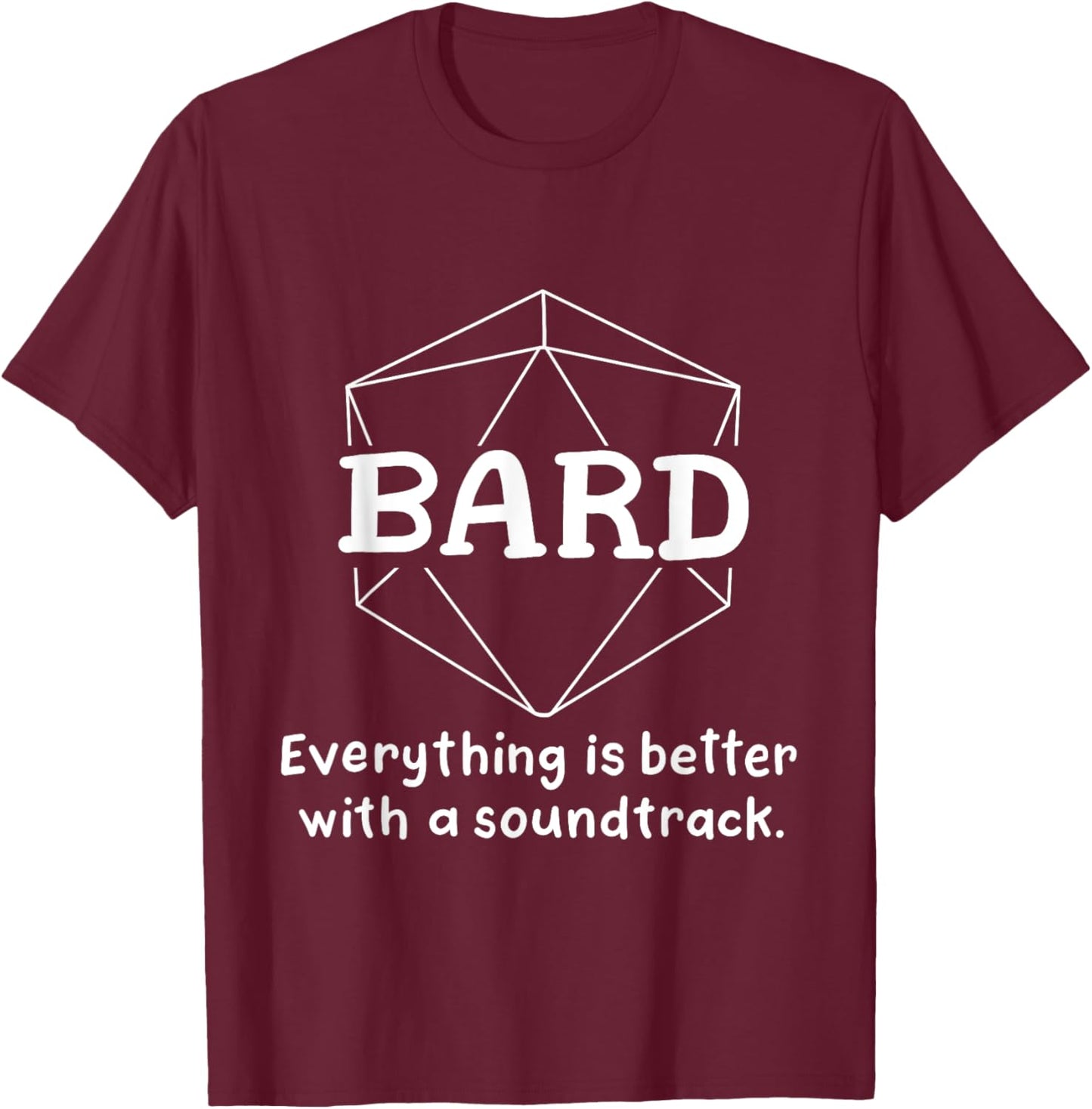Bard Funny Character Joke Roleplaying Games RPG Gamer T-Shirt - T-Shirt | Maroon