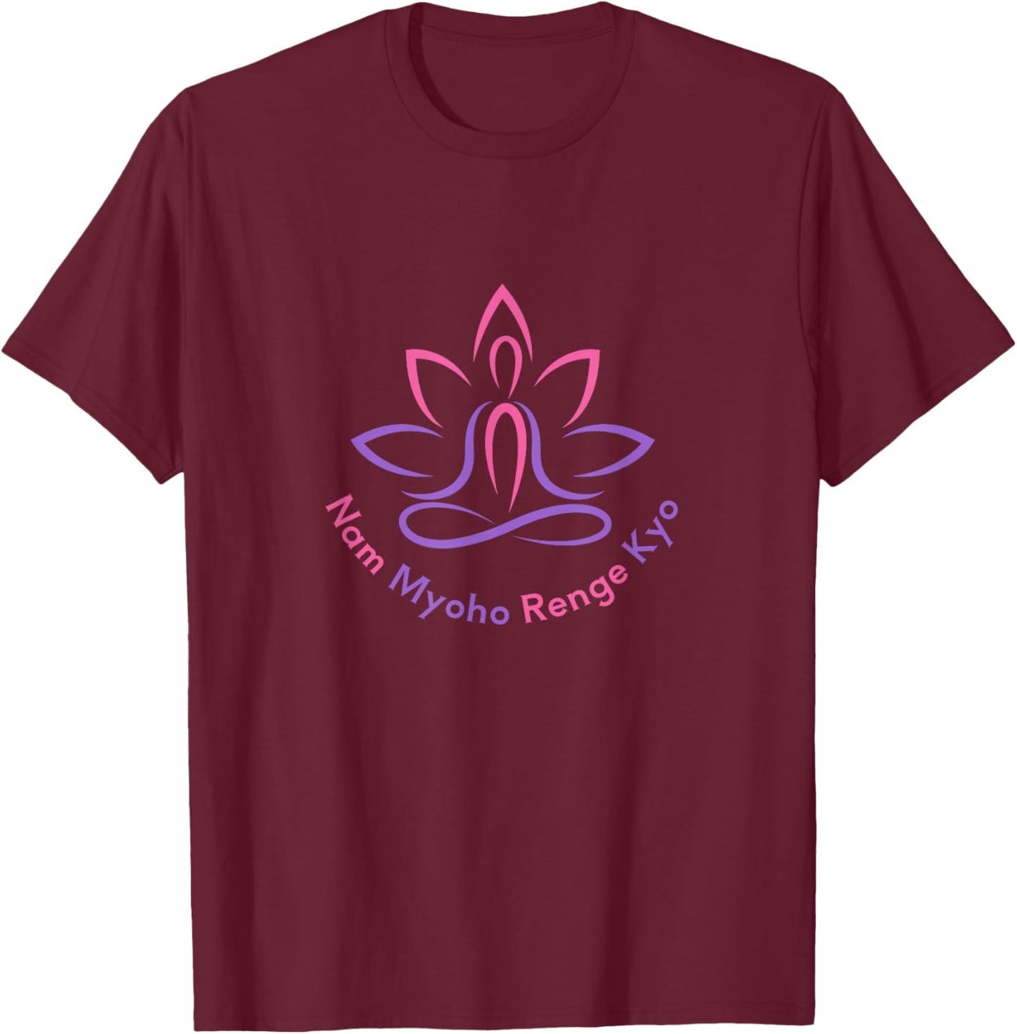 Nam Myoho Renge Kyo Japanese Buddhist Mantra T-Shirt - T-Shirt | Maroon