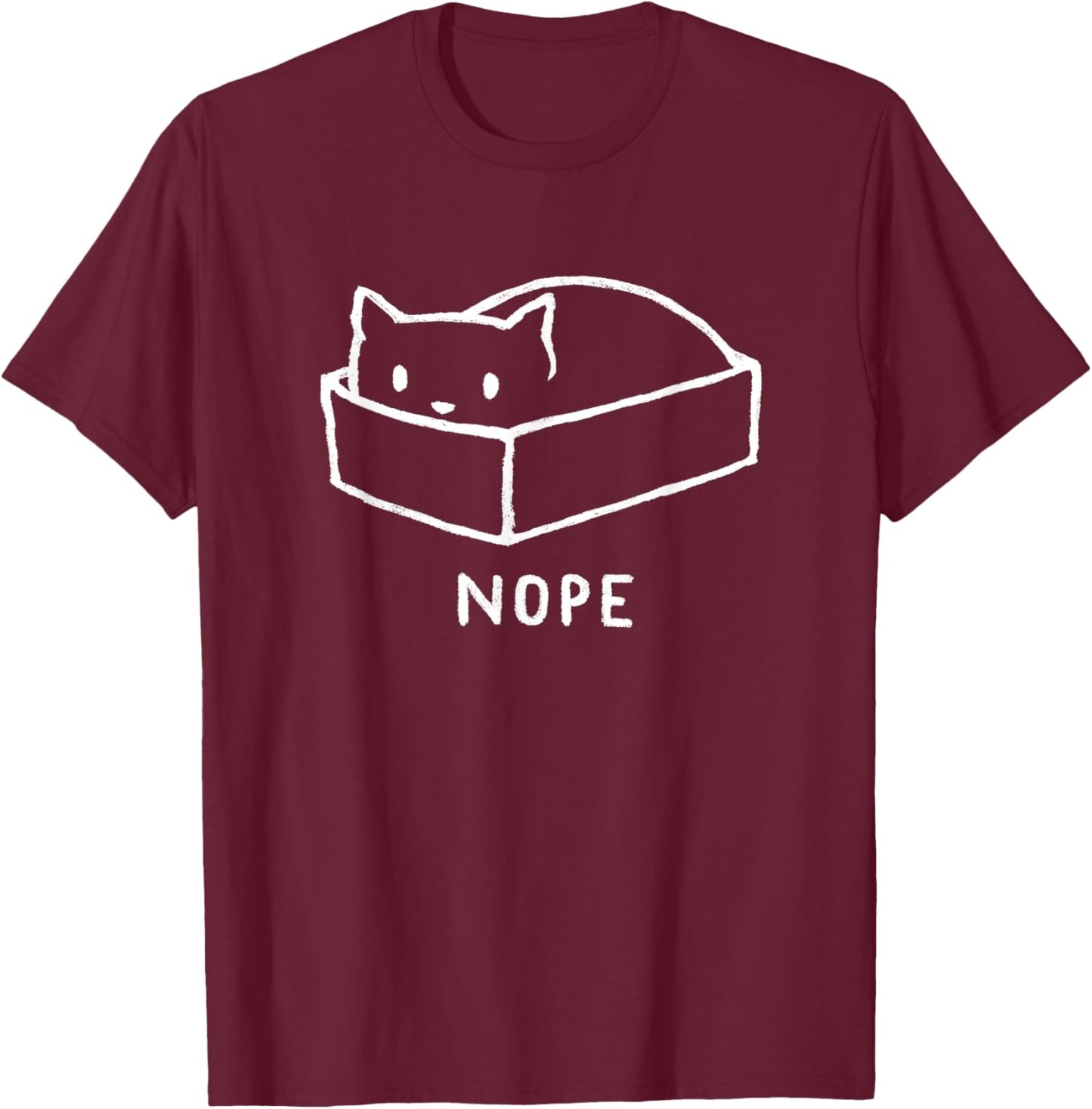 Threadless Fox Shiver Nope Graphic T-Shirt - T-Shirt | Maroon